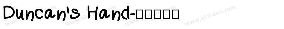 Duncan's Hand字体转换